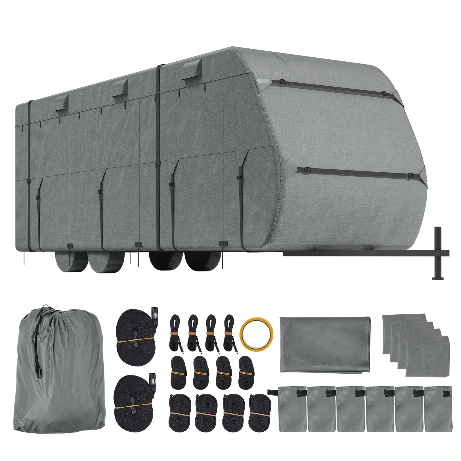 Uimoso Durable RV Trailer Cover for 28-31 ft Class A Camper, 300D Oxford Fabric Uimoso Durable RV Trailer Cover for 28-31 ft Class A Camper, 300D Oxford Fabric