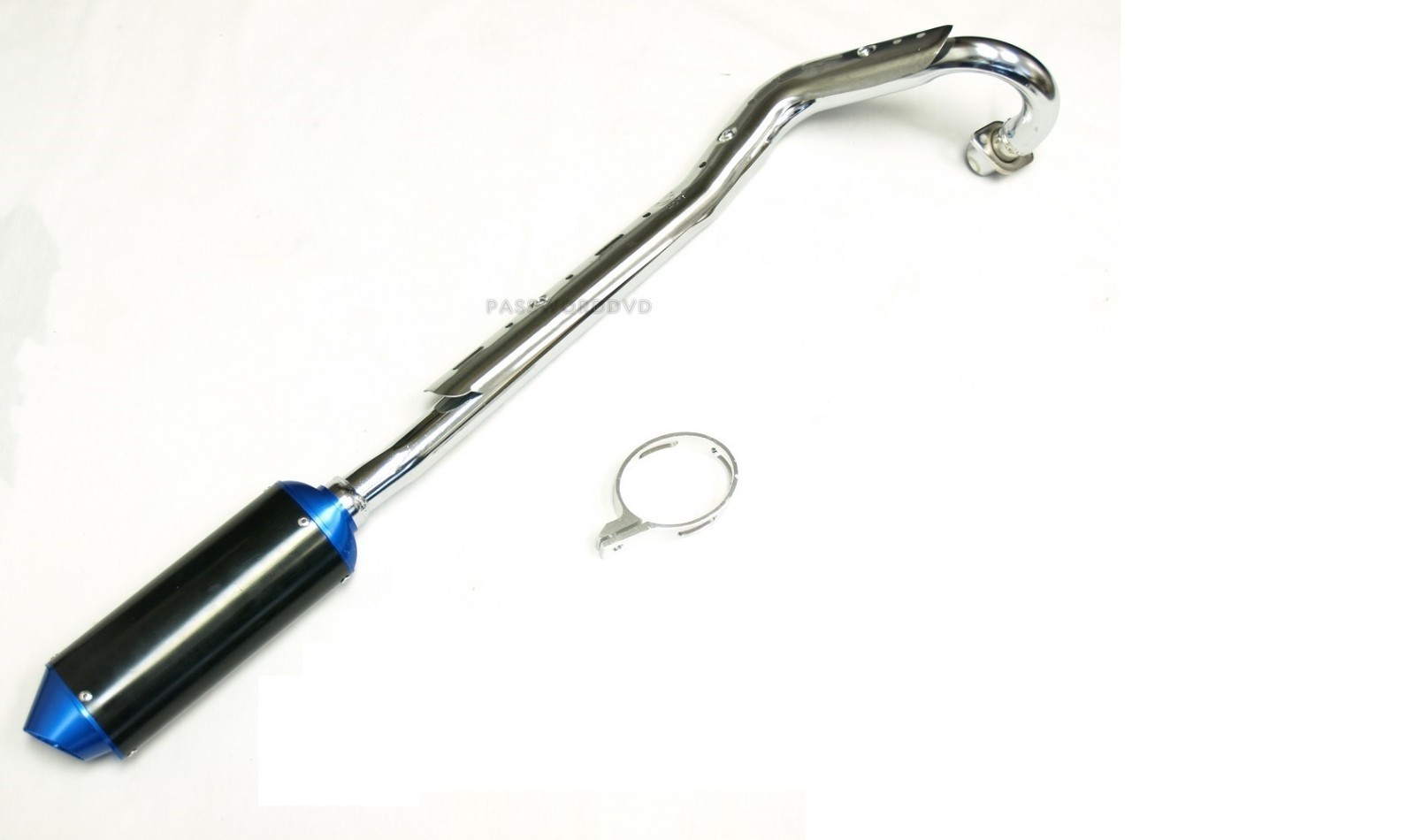38mm CNC BLUE TIP EXHAUST MUFFLER SET FOR 125 140 150cc SDG SSR ATOMIK PIT BIKE