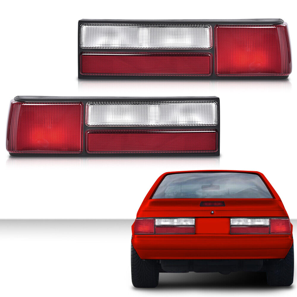 Taillights Taillamps Rear Brake Lights Left/Right Fit for Mustang LX 87-93 Pair 