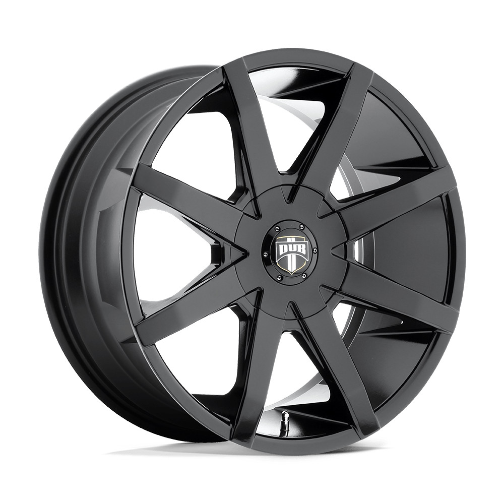 24x9.5 DUB S110 PUSH GLOSS BLACK Wheel 6x135/6x5.5 (25mm)