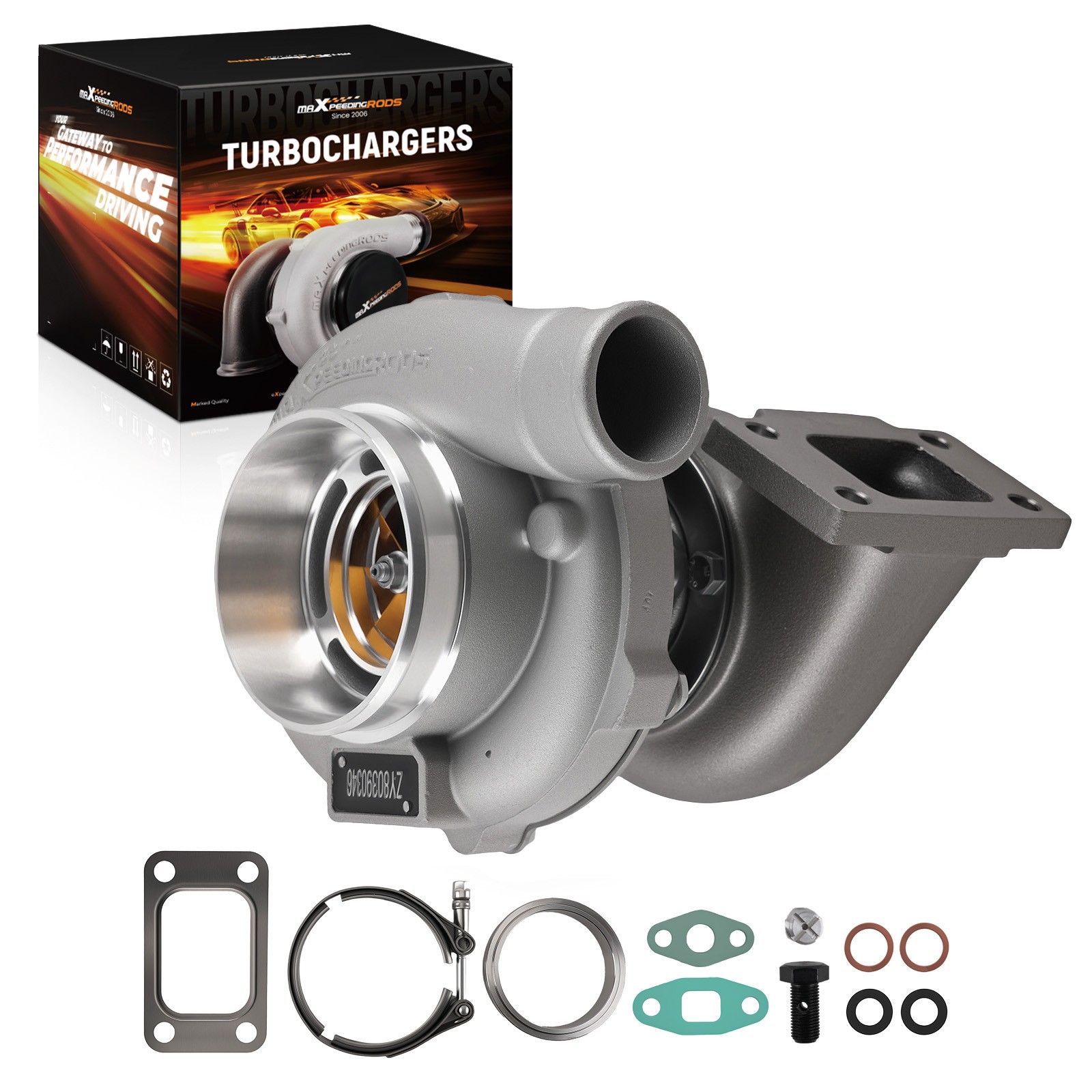 GT30 GT3076 GT3037 Upgrade Billet Turbocharger AR 0.6 T3 AR.82 4-Bolt 500BHP+