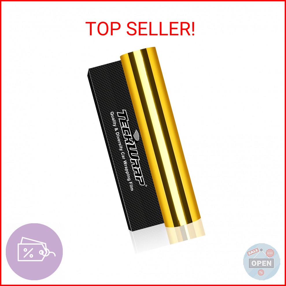 TECKWRAP Mirror Chrome Gold Vinyl Wrap for Car 11.5\