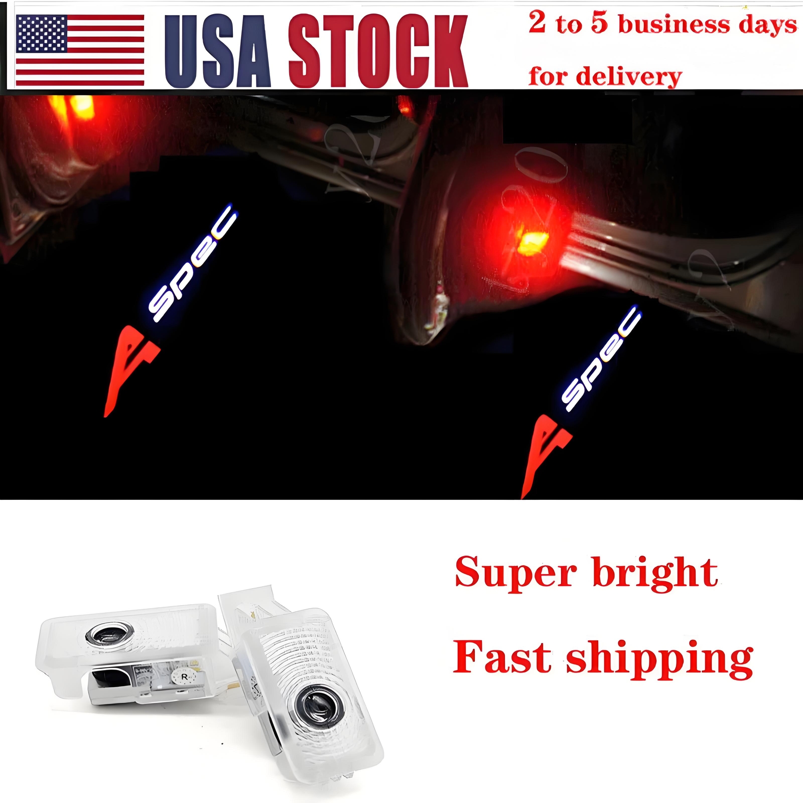 2xHD LED Car Door Light  Projector Ghost Shadow For Acura MDX RDX RLX TL TLX ZDX