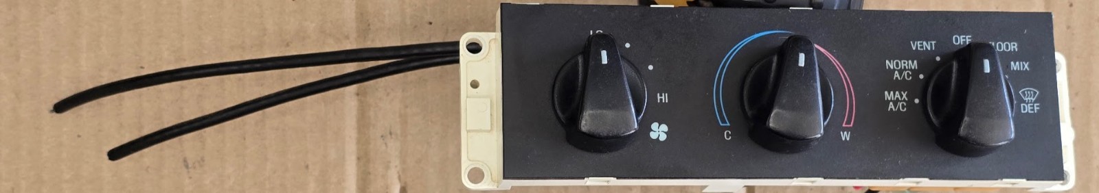 92-97 Ford F150 F250 F350 Climate Control Module (TWO cable off temp knob)  OEM