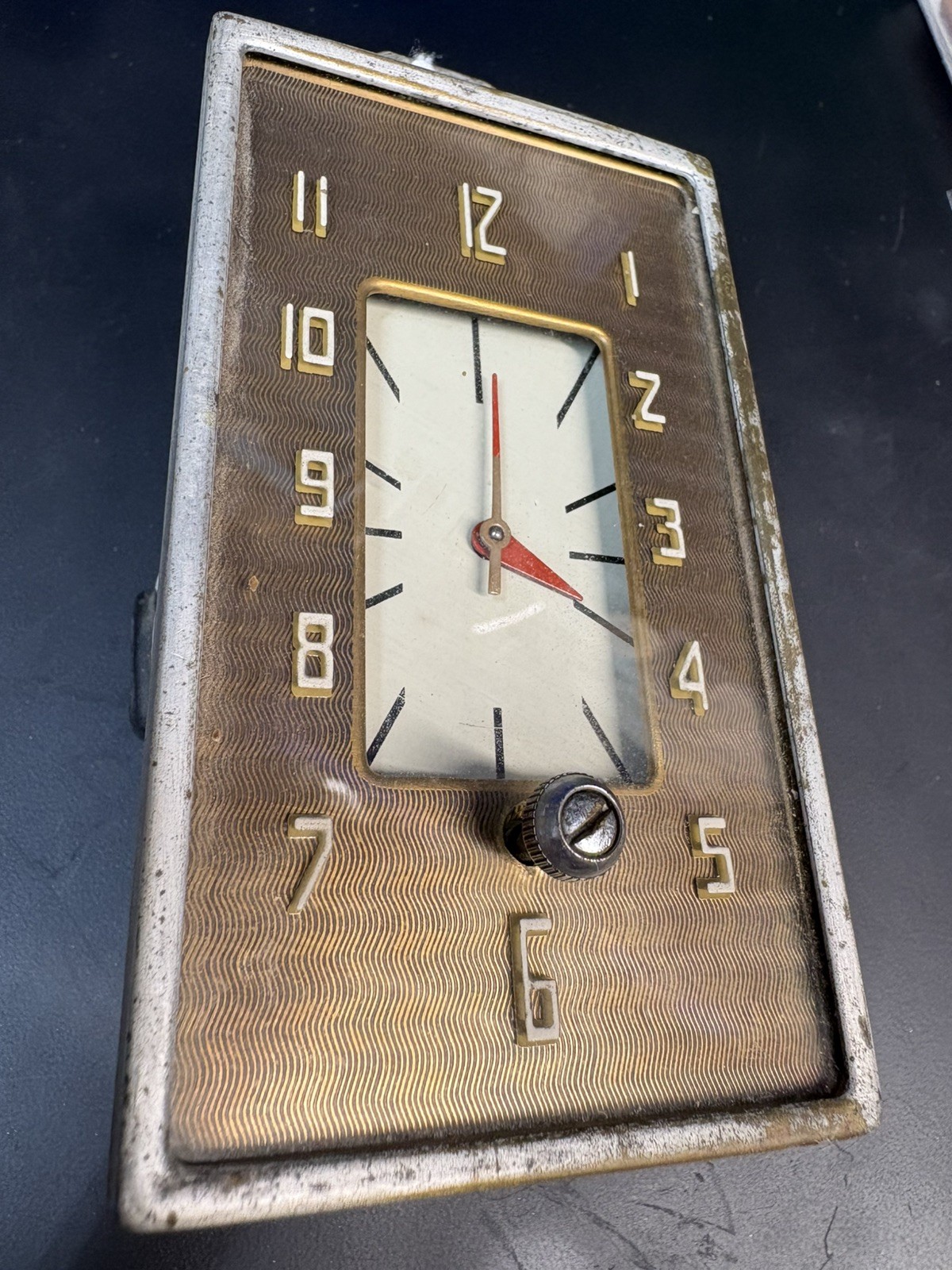 Vintage.  Geo W Borg Dash Clock, 1940’s