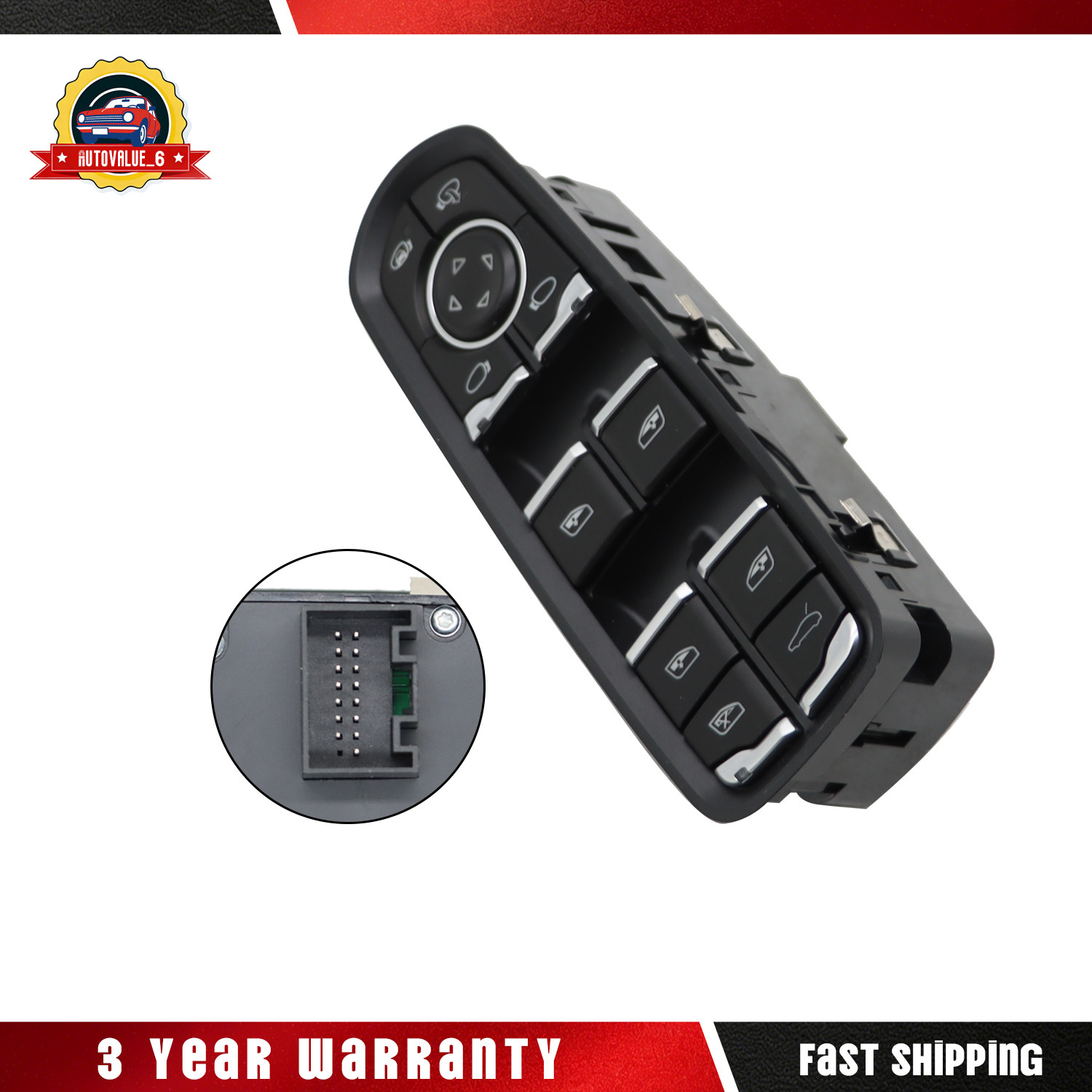Power Window Switch For 2011-18 Porsche Macan Cayenne Panamera 7PP959858AEDML