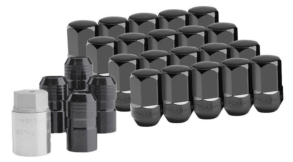 2020-2026 Chevrolet Corvette Lug Nut & Wheel Lock Package Black Genuine OEM GM