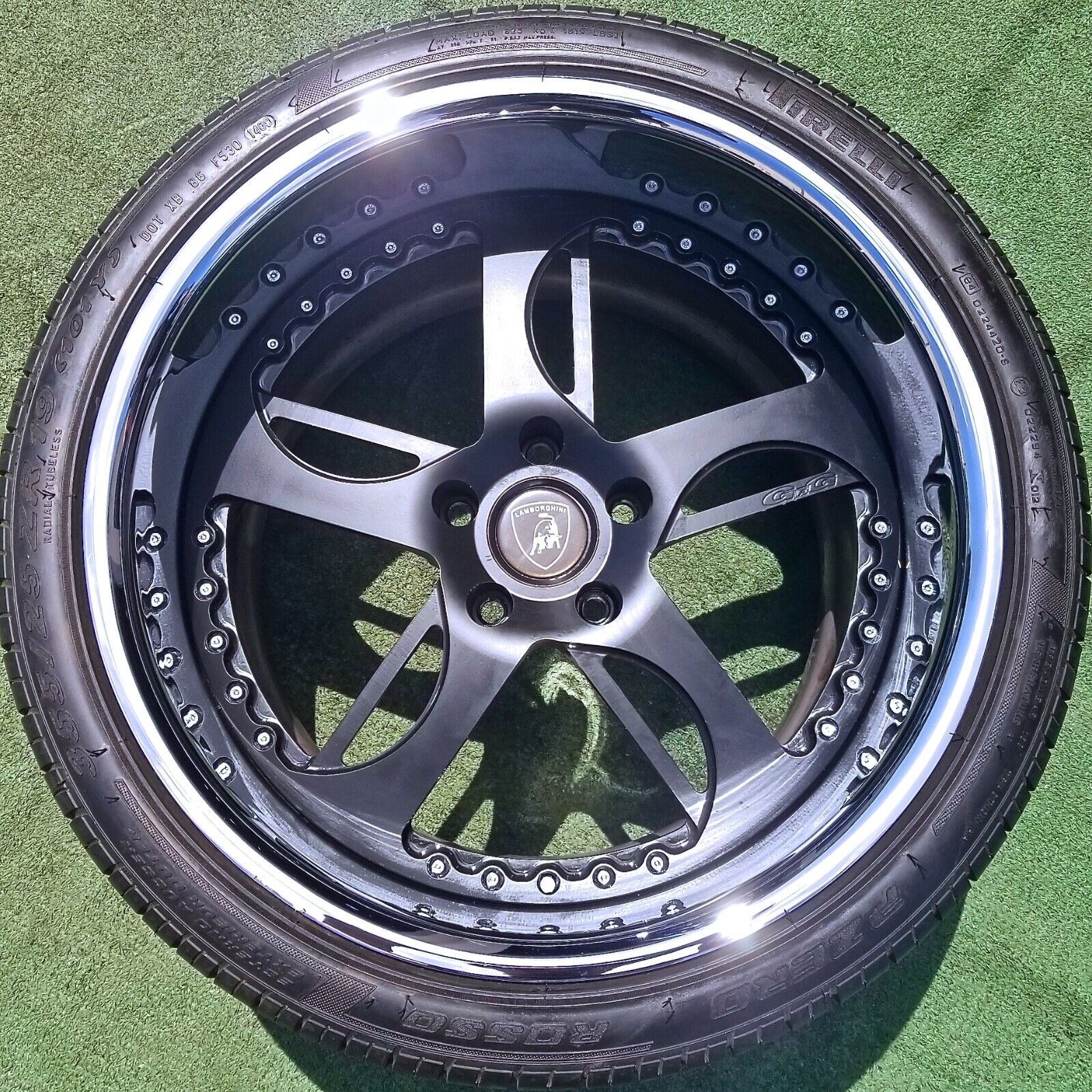 Set 3-Piece Wheels Tires fit OEM Factory Lamborghini Diablo Murcielago LP640 GFG