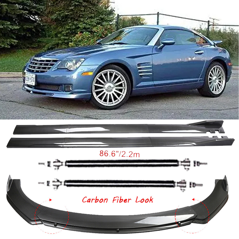 Front Lip Chin Bumper Spoiler Side Carbon Fiber For Chrysler Crossfire SRT6