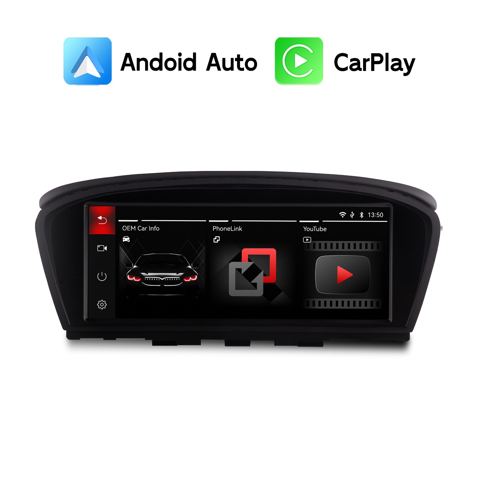 Display Screen for BMW E60/E61/E90/E91/E92/E93 CIC BT Android Auto AHD CarPlay