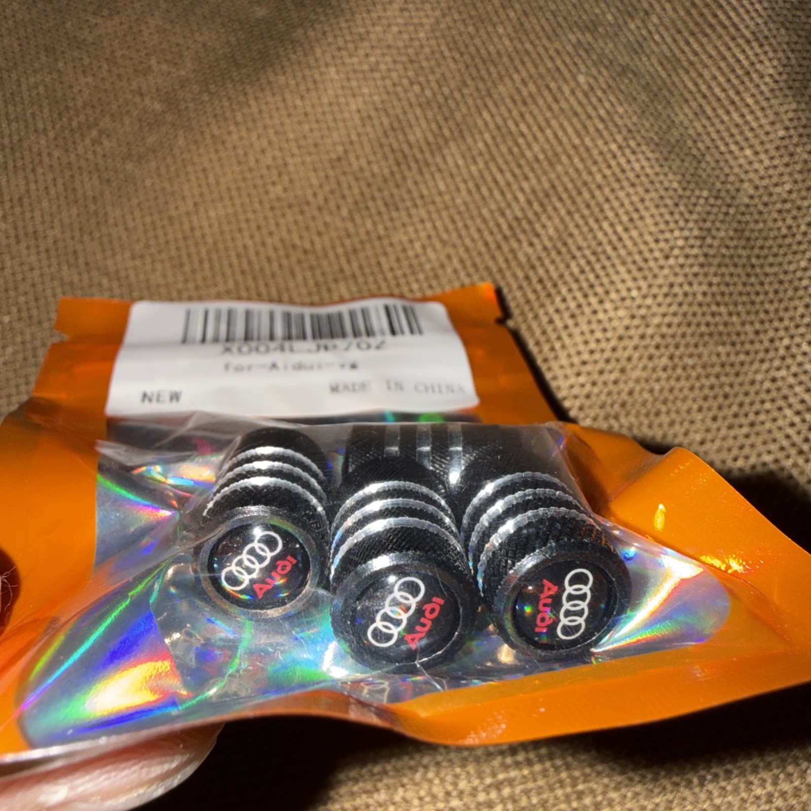 4x Audi Tire Valve Stem Caps for all models aluminum metal 4x Audi Tire Valve Stem Caps for all models aluminum metal