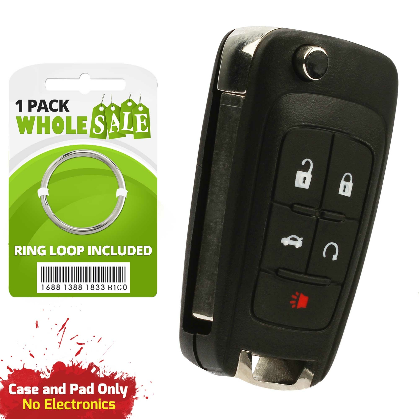 Replacement For 2010 2011 2012 2013 Chevrolet Equinox Flip Key Fob Case