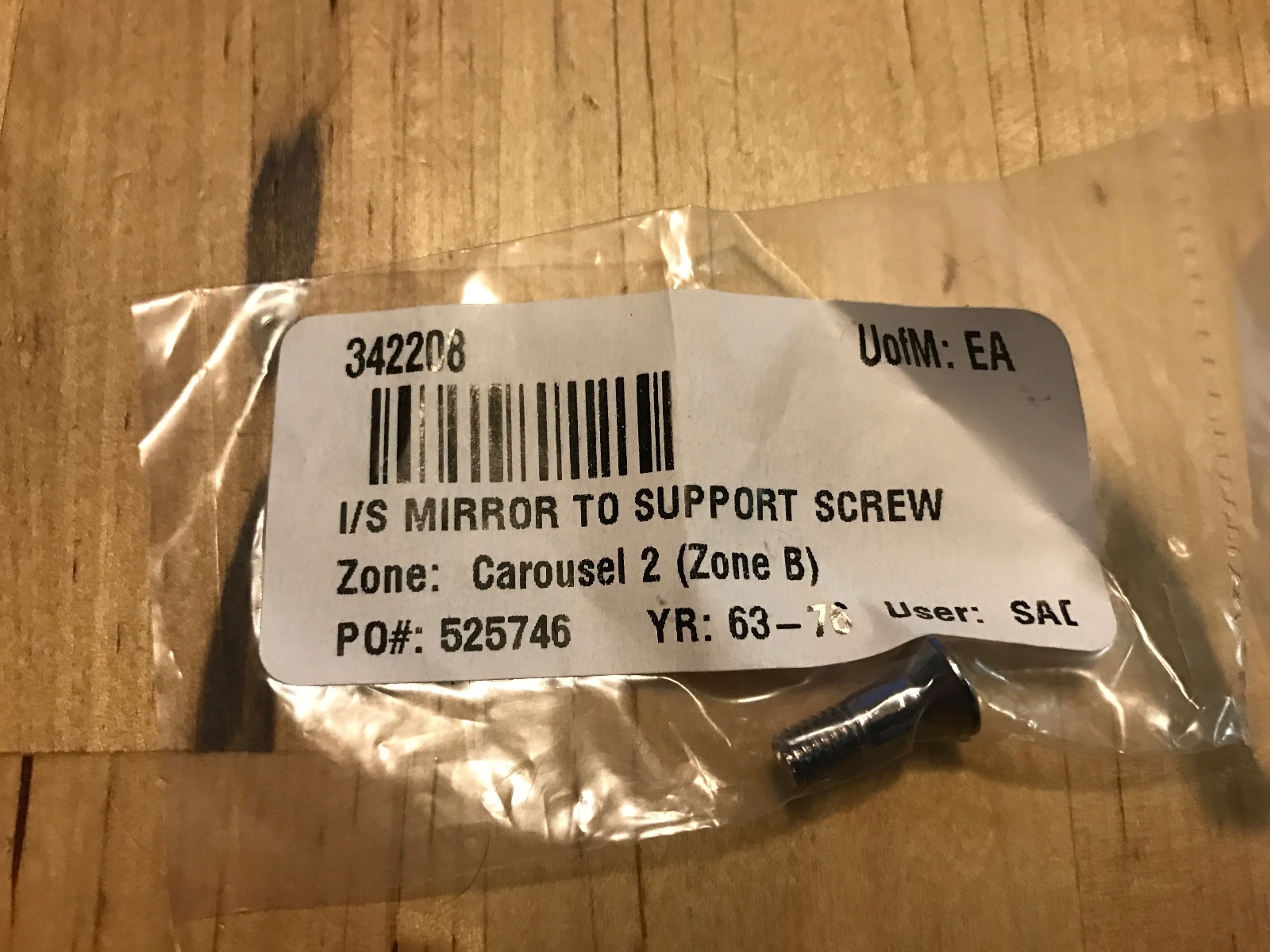 Lot of 12 - Corvette Central 342208 New 1963-1976 Mirror Support Screw 63-76