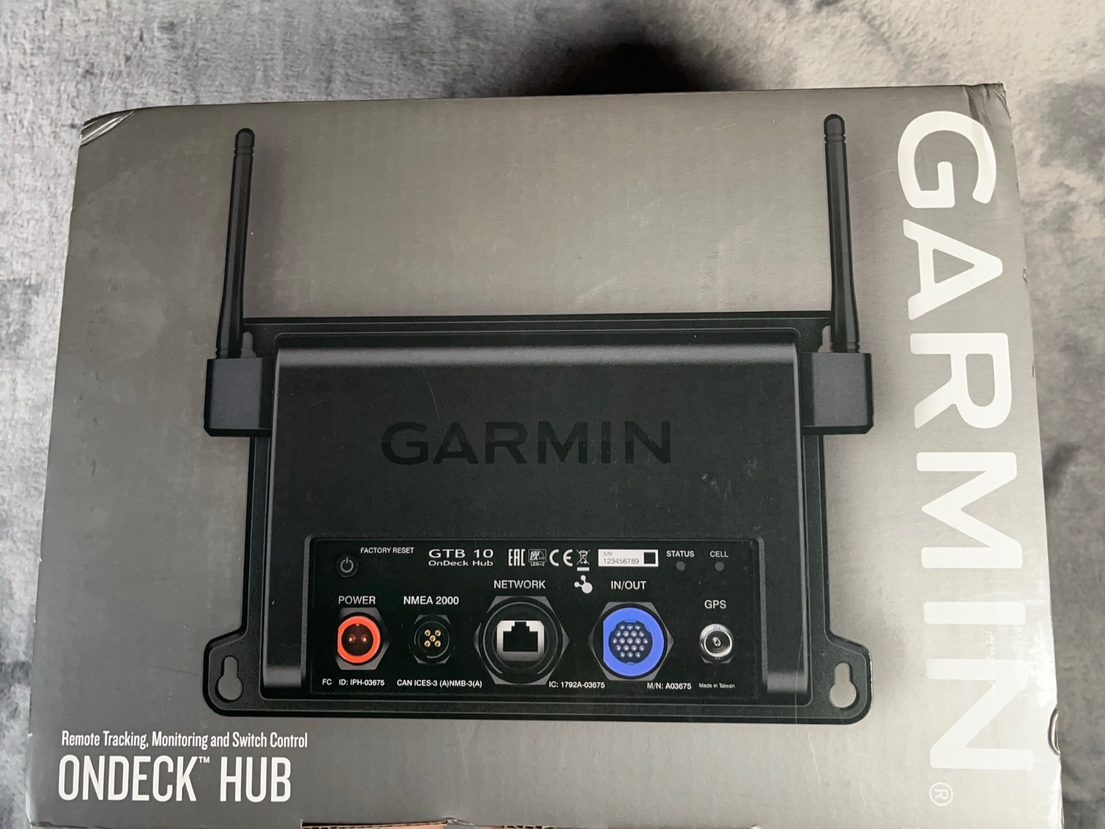 Garmin OnDeck Hub GTB 10 Marine Monitoring System Boating 010-02134-00 Open Box