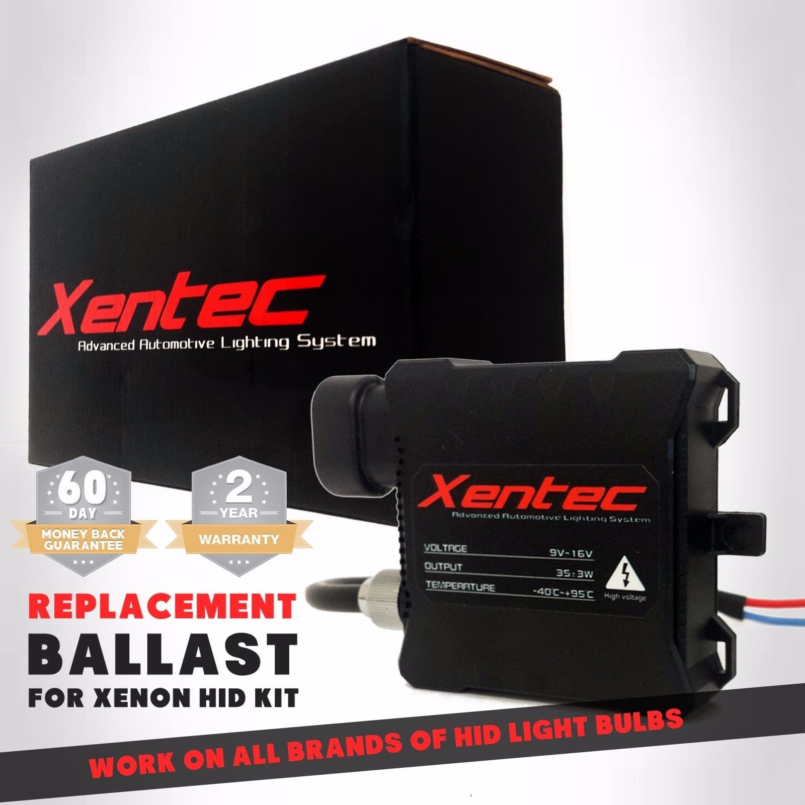 One Xentec Xenon Lights HID Conversion Kit 35W Replacement Ballast for All size