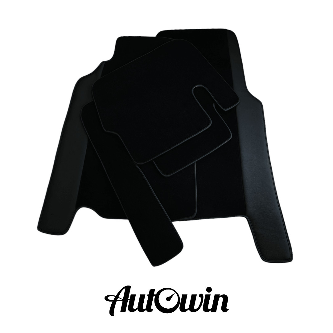 AutoWin Brand Black Floor Mats For Ferrari 456 (1992-2003) With Leather