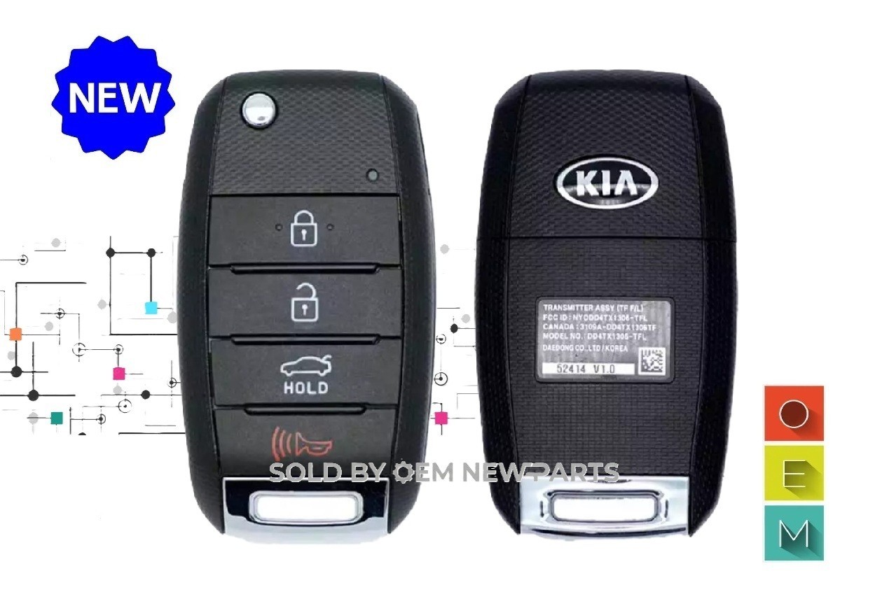 OEM 2014-2015 KIA OPTIMA keyless entry remote fob NYODD4TX1306-TFL + NEW KEY