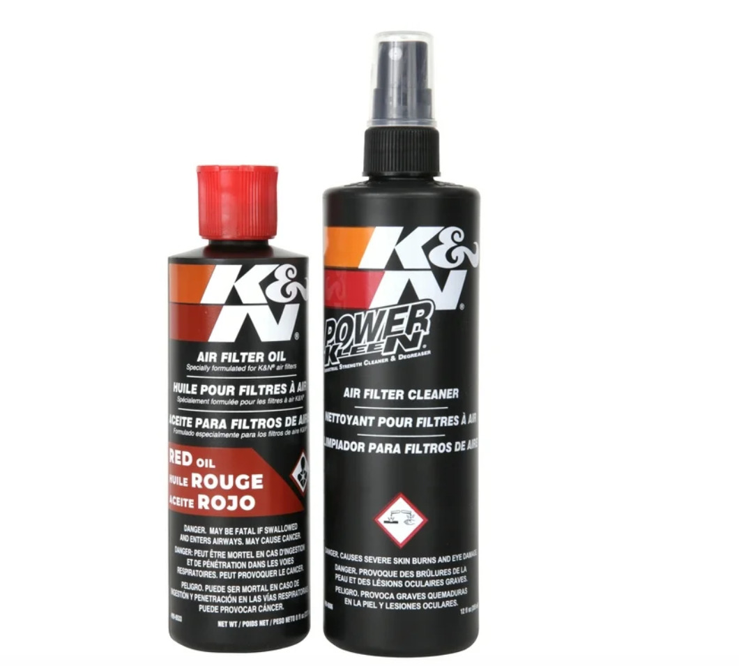 K&N Air Filter Cleaning Kit: Aerosol Filter Cleaner and Oil Kit; Restores Engine