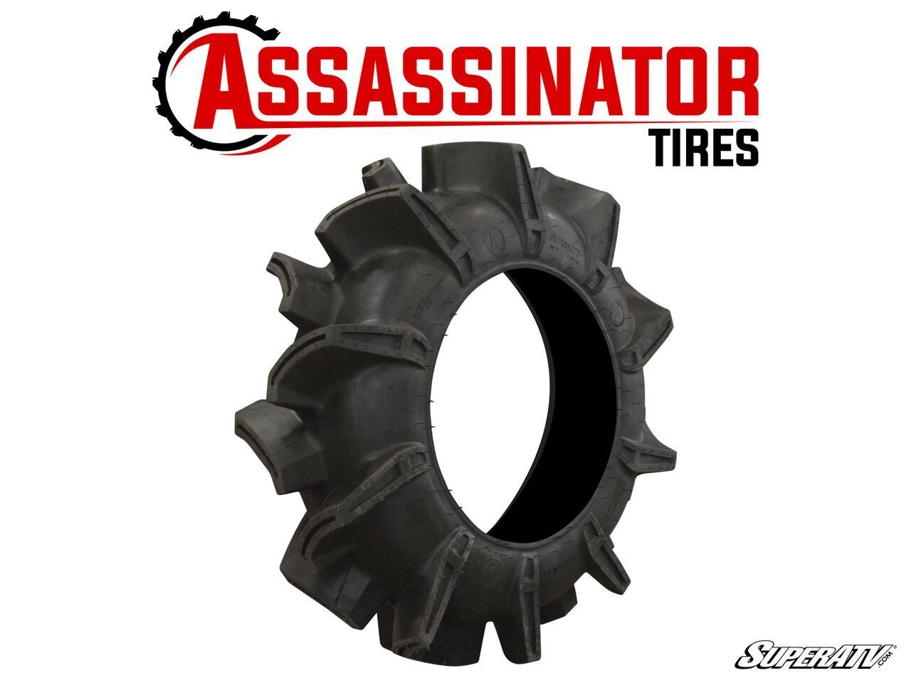 SuperATV Assassinator® Heavy Duty Extreme Mud Tire - 32/8/14 - Self Cleaning