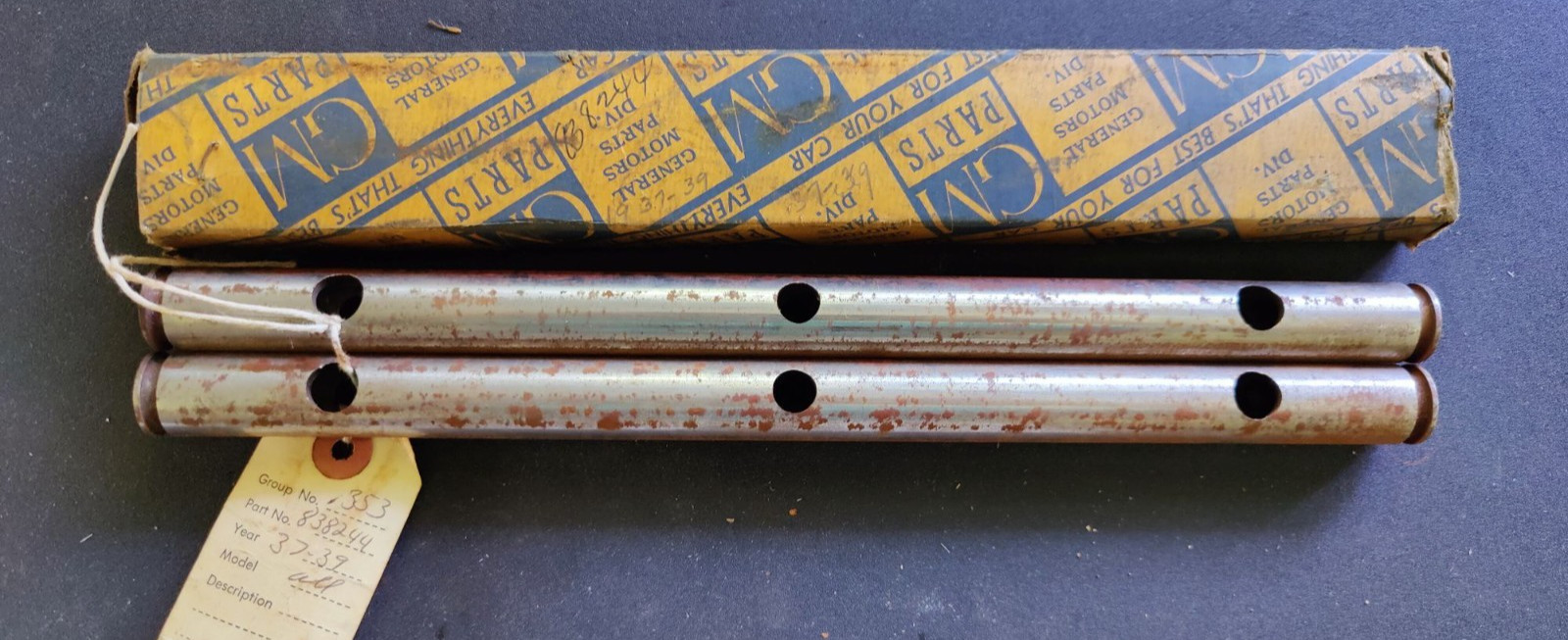 NOS OEM 1937-39 Chevy Rocker Arm Shaft PAIR GM 838244 NOS OEM 1937-39 Chevy Rocker Arm Shaft PAIR GM 838244