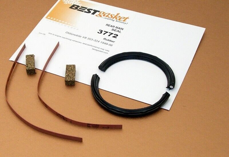 1949 - 1956 Oldsmobile 303, 324 CID Rubber Rear Main Seal Best Gasket 3772 1949 - 1956 Oldsmobile 303, 324 CID Rubber Rear Main Seal Best Gasket 3772