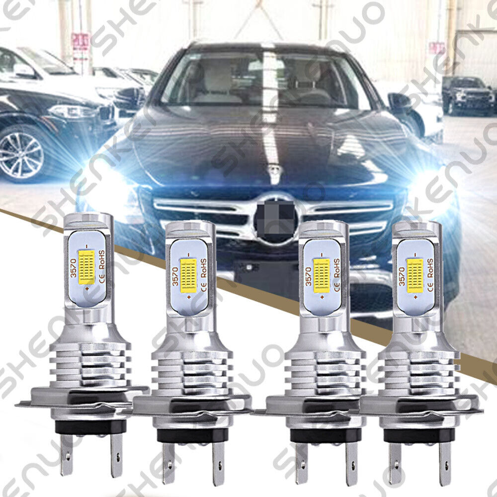 For Mercedes-Benz C250 C300 C350 - 4X Combo Headlight High & Low Beam LED Bulbs