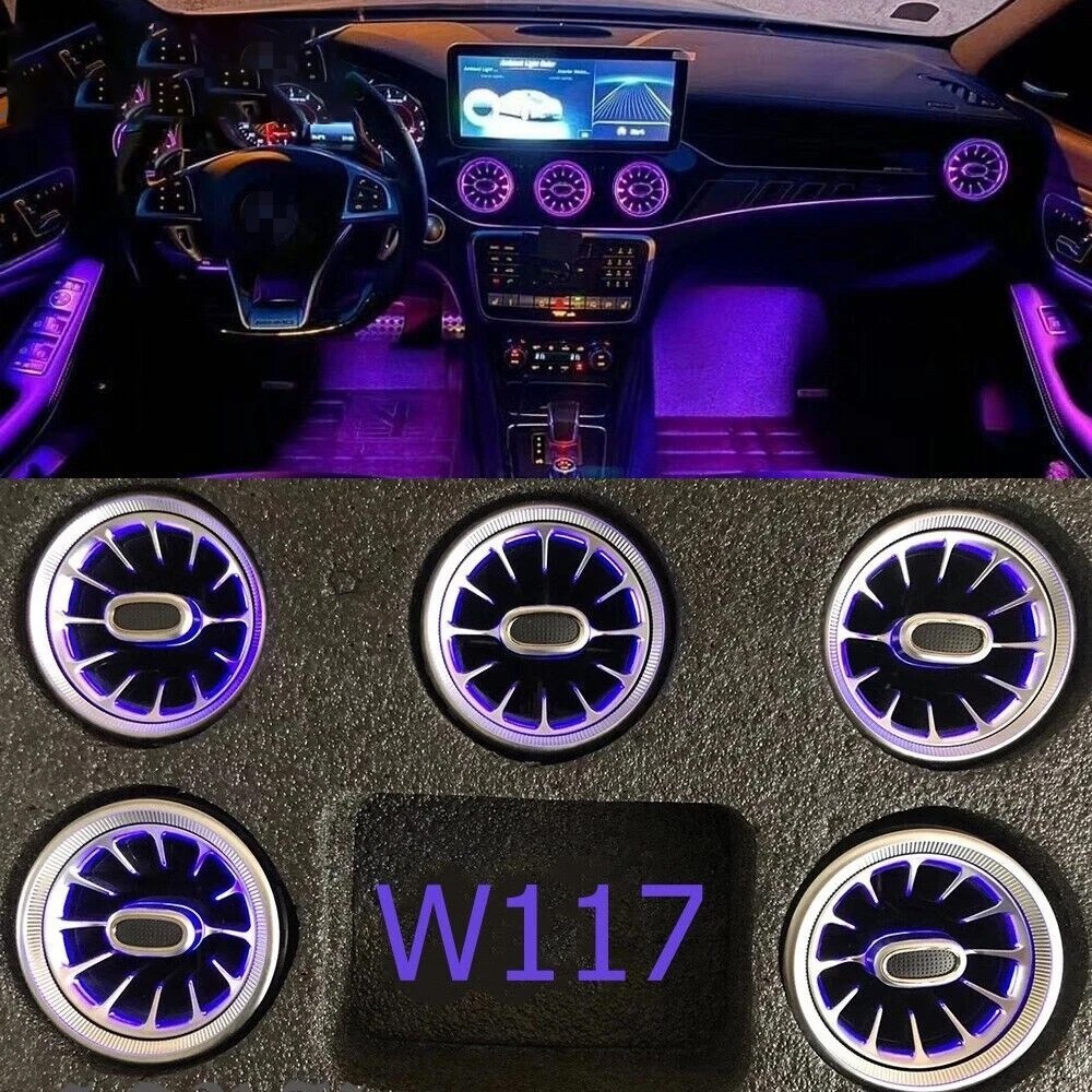 LED Air Vent Ambient Light Kit Fits For Mercedes Benz A/CLA/GLA W176 W117 X156