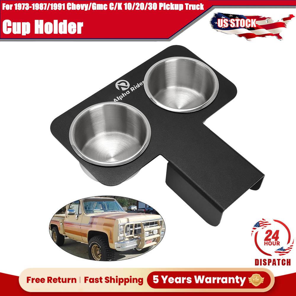 FOR 73-87/91 CHEVY/GMC C/K 10/20/30 PICKUP TRUCK DRINK/CUP HOLDER BLACK