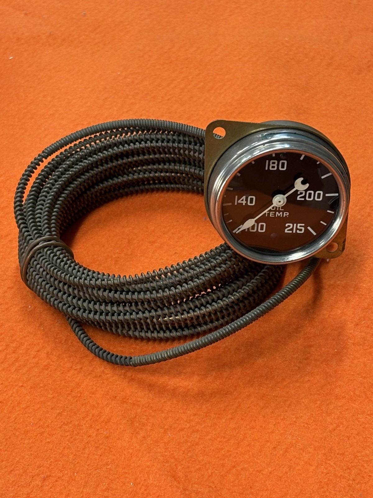 NOS Vintage Stewart Warner Temperature Oil Gauge Auburn Style Crescent Needle NOS Vintage Stewart Warner Temperature Oil Gauge Auburn Style Crescent Needle