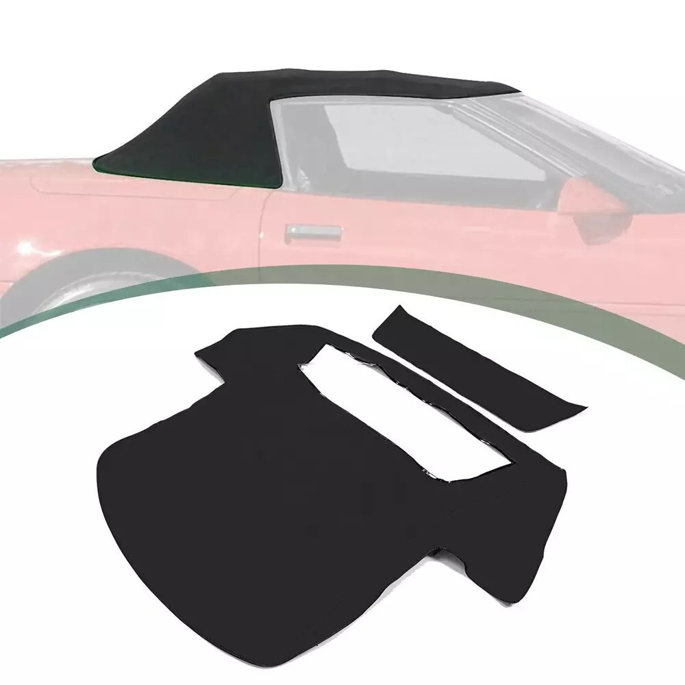 For 1986-1993 Chevy C4 Corvette #COR86989 Black Convertible Soft Top w/ Window