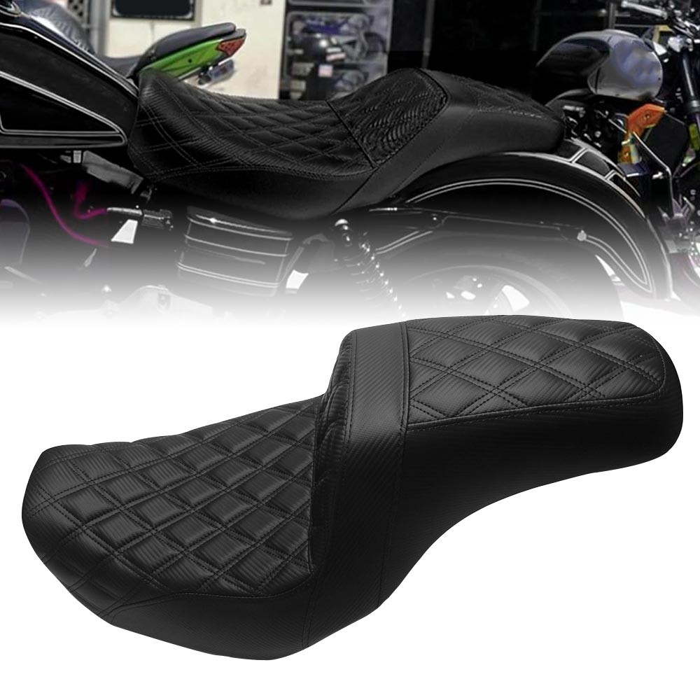 Motorcycle Driver Passenger Seat Cover For Harley Fat Bob Dyna Low Rider FXDL/I