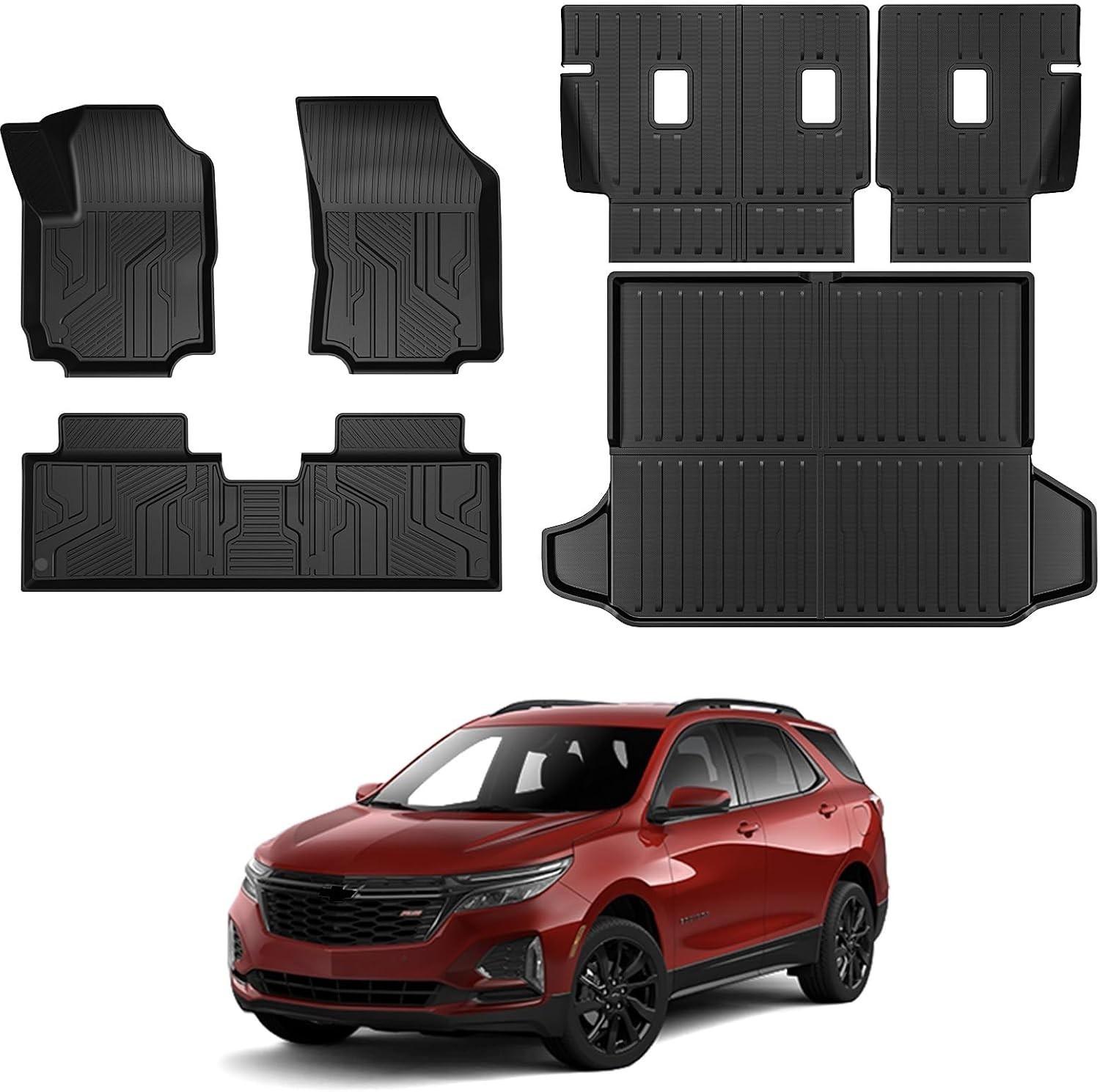 GALVAGNITE Floor Mats Cargo Liner for Chevy Equinox GMC Terrain 2018-2024 TPE GALVAGNITE Floor Mats Cargo Liner for Chevy Equinox GMC Terrain 2018-2024 TPE