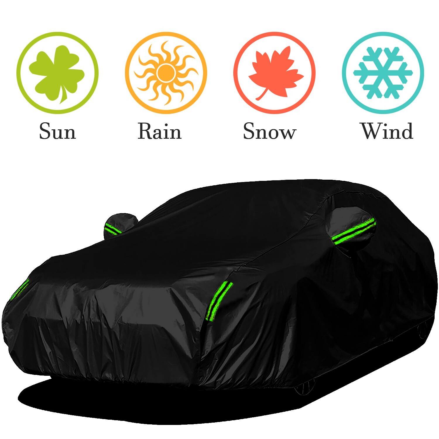 Waterproof Car Cover for Cadillac ATS/CTS - Black Dust-Resistant Full Protection