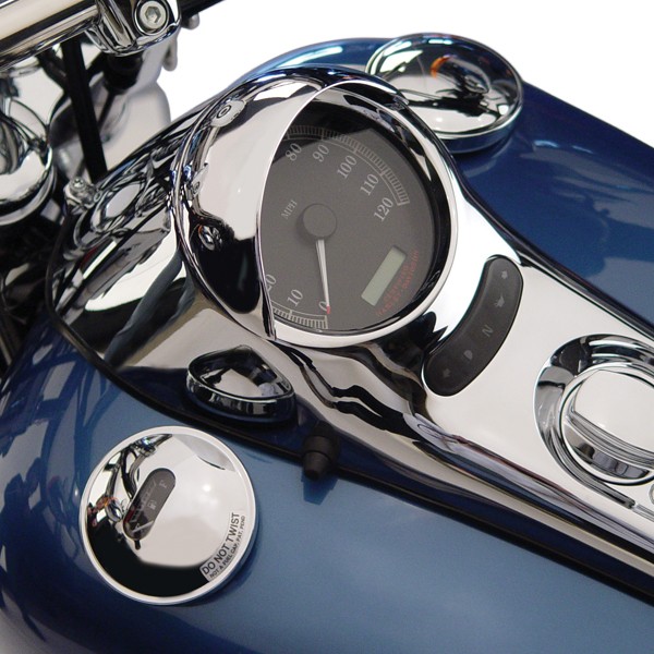 National Cycle Chrome Speedometer Cowl N7840 Harley Softail Dyna Road King