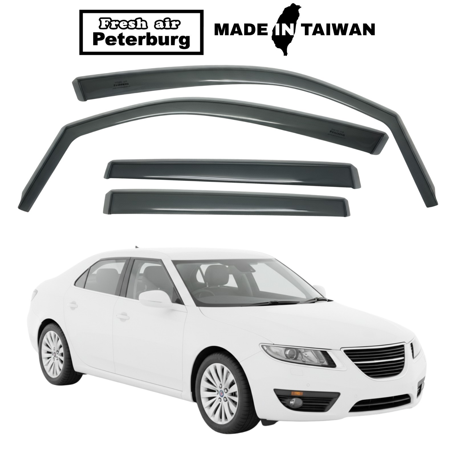 for SAAB 95 AERO /4D 2010-2012 IN-CHANNEL RAIN GUARDS WIND DEFLECTOR 4PCS