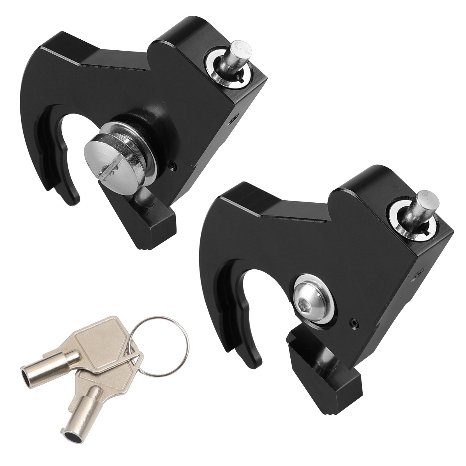 Black HD Detachables Latch Kits For Harley Touring Sissy Bar Luggage Racks 84-25