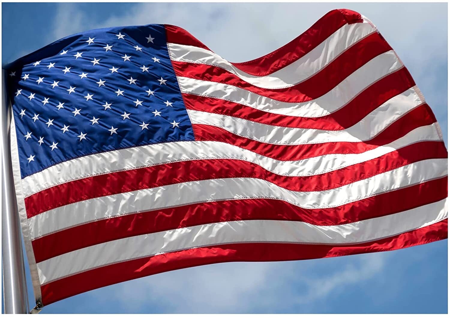 American Flag 3x5 FT Outdoor USA Heavy duty Nylon US Flags Embroidered Stars NEW