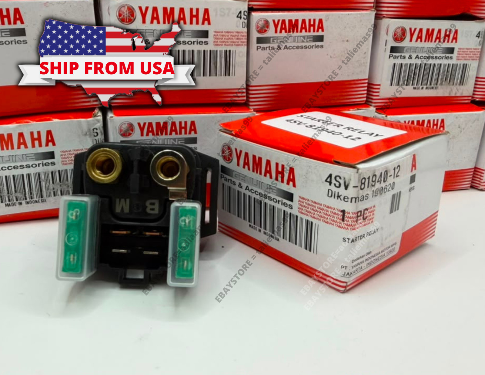 OEM Yamaha Starter Relay Solenoid 4SV-81940-12-00 YFM YZF FZ6R - SHIP FROM USA