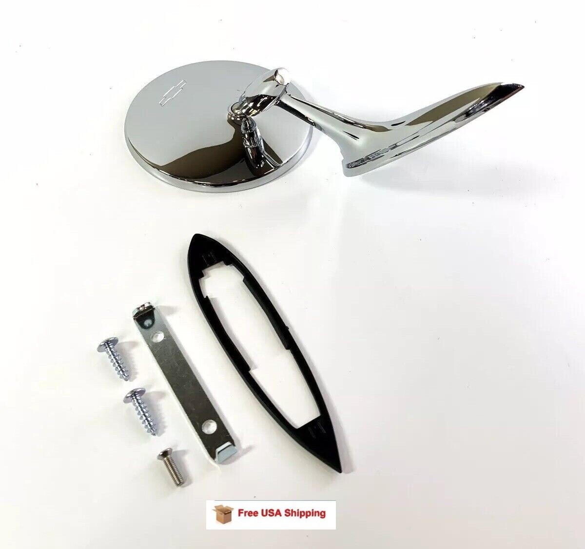 Round Bowtie Teardrop Door Mirror For  1963-1965 Nova 1964-1965 Chevelle etc