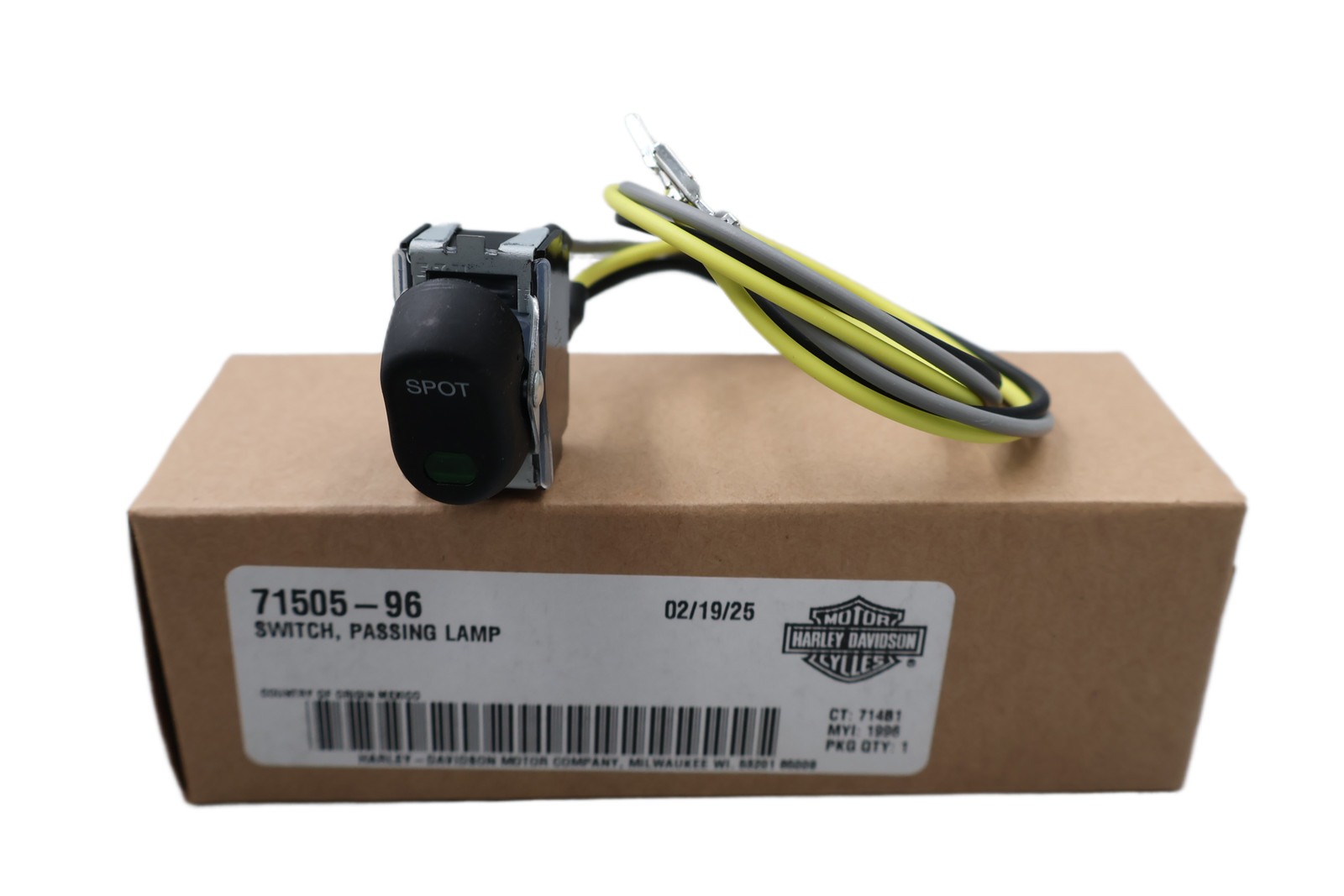 71505-96 NEW OEM 1996-2013 HARLEY-DAVIDSON TOURING PASSING LAMP SWITCH TOURING