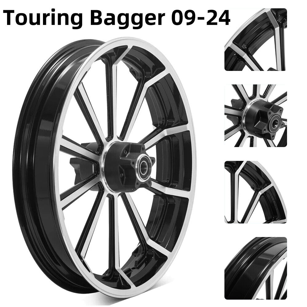 21x3.5 Front Wheel Rim Hub Dual Disc for Harley Touring Street Glide FLHX 09-24