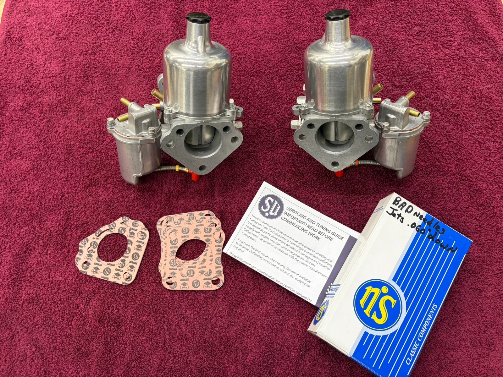 1969 MGC SU HS6 AUD342 carburetor pair fully restored and original