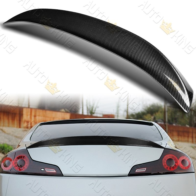 FOR 2003-2007 INFINITI G35 2DR COUPE STP STYLE CARBON FIBER TRUNK SPOILER WING FOR 2003-2007 INFINITI G35 2DR COUPE STP STYLE CARBON FIBER TRUNK SPOILER WING