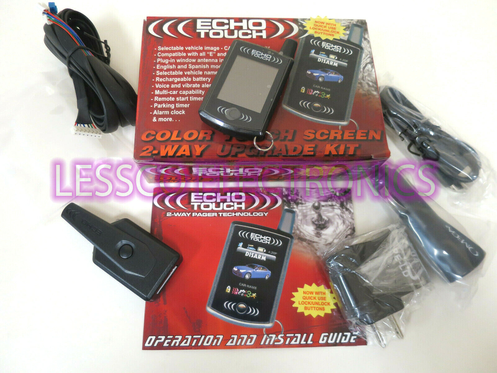 Excalibur Echo Touch 2 Way 731 LCD Pager OLED Touch Screen Remote w/ USB Charger