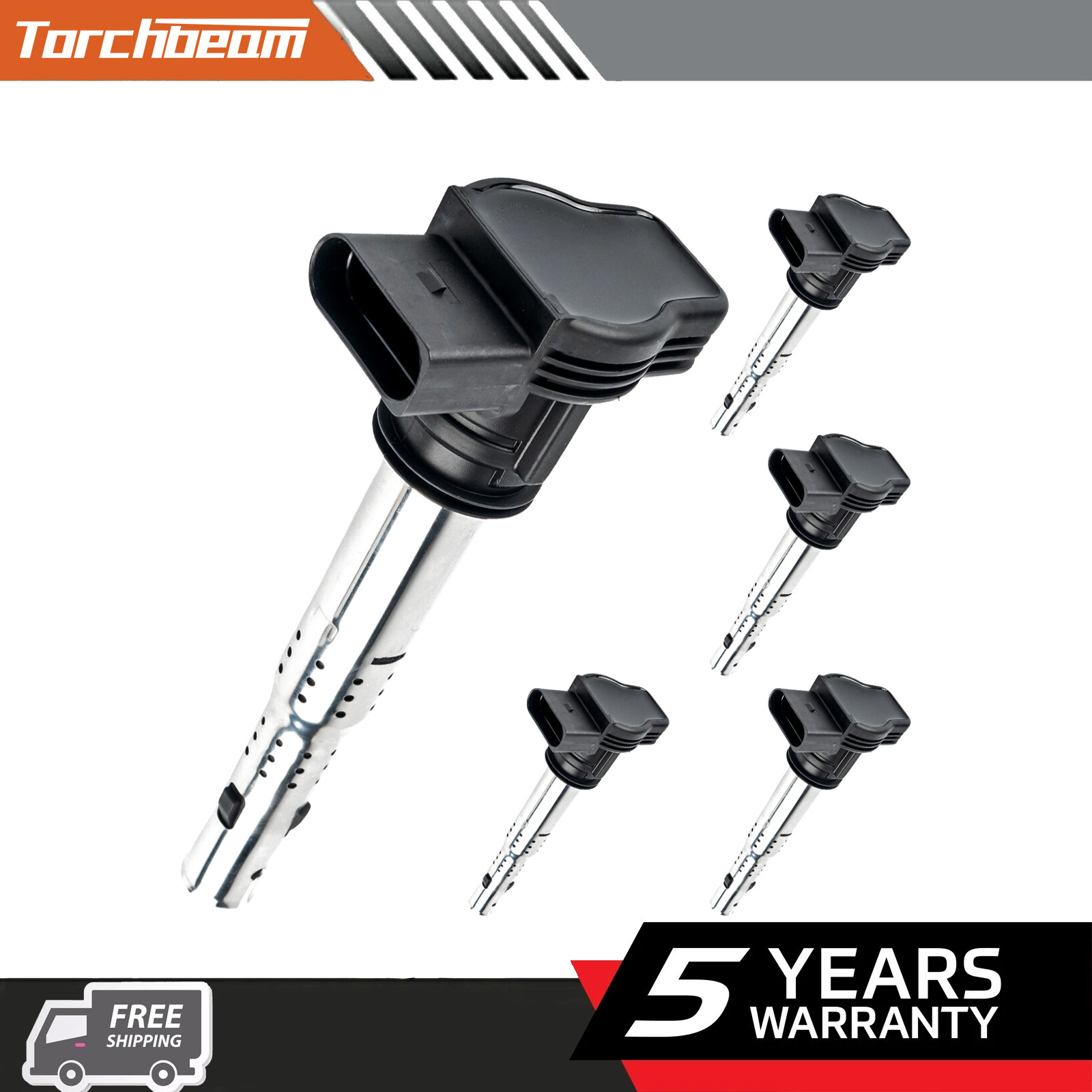 5PCS Ignition Coil Pack for VW Jetta Beetle Passat Golf L5 2.5L Audi UF575