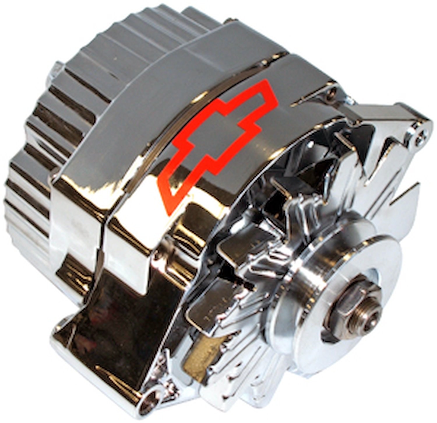 Proform GM Chrome Alternator with Chevy Bowtie Logo 100 Amp