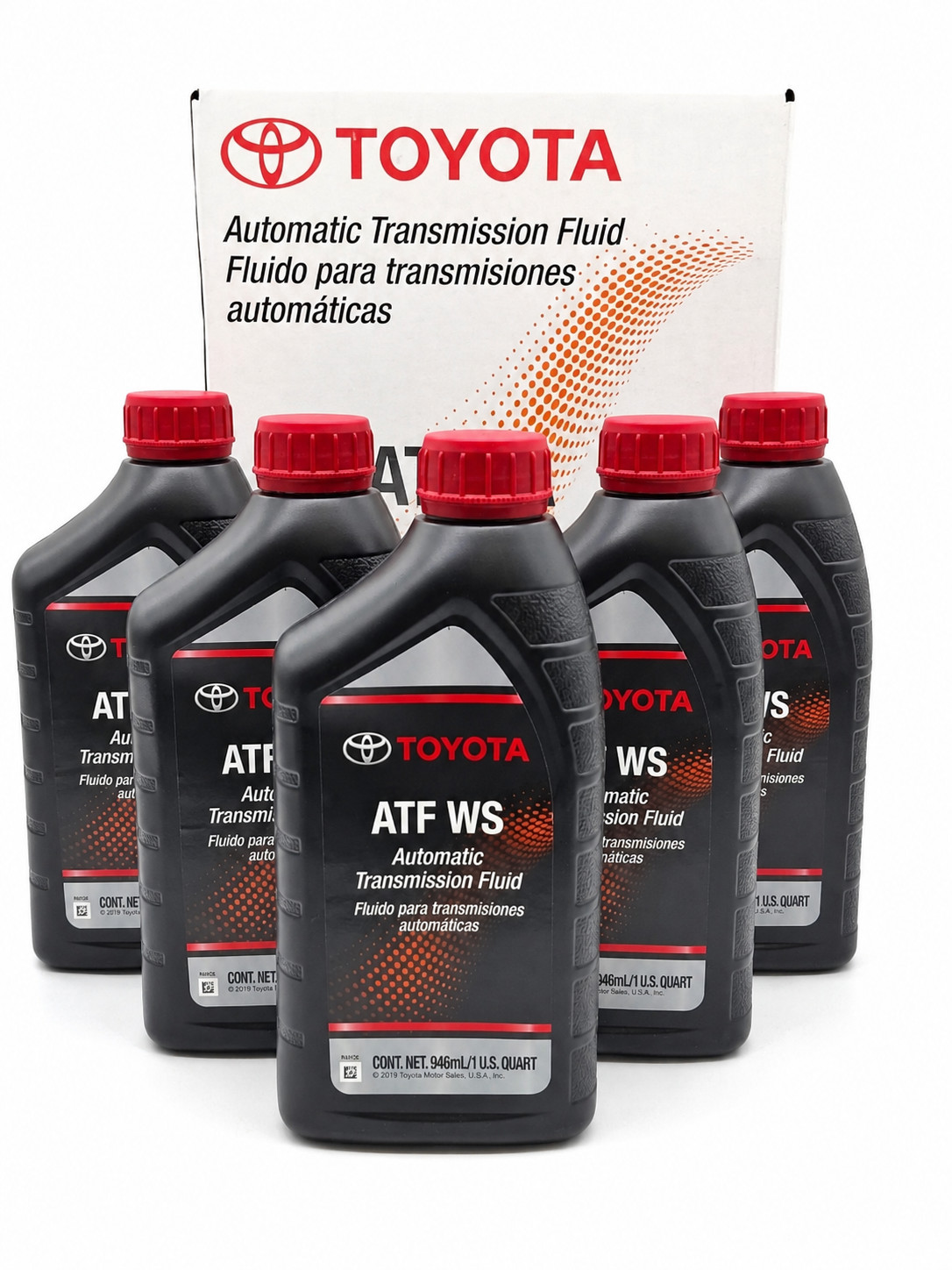 GENUINE TOYOTA ATF WS Automatic Transmission Oil 00289-ATFWS (5 QUARTS)