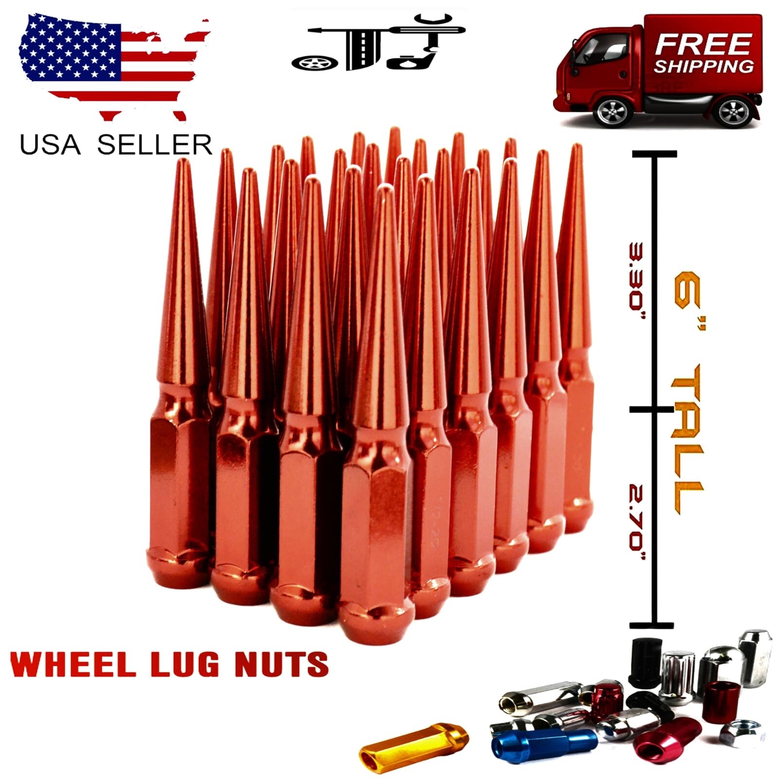 32Pcs Red 6