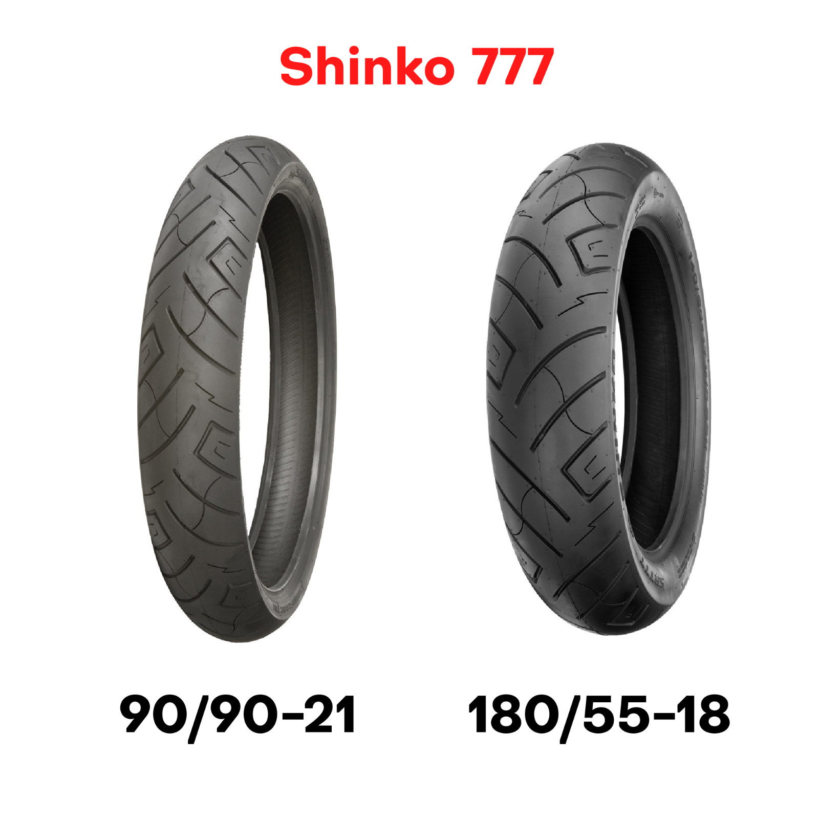 New Shinko 777 SR777 Motorcycle Tire Set Front + Rear 90/90-21 180/55-18 180 18
