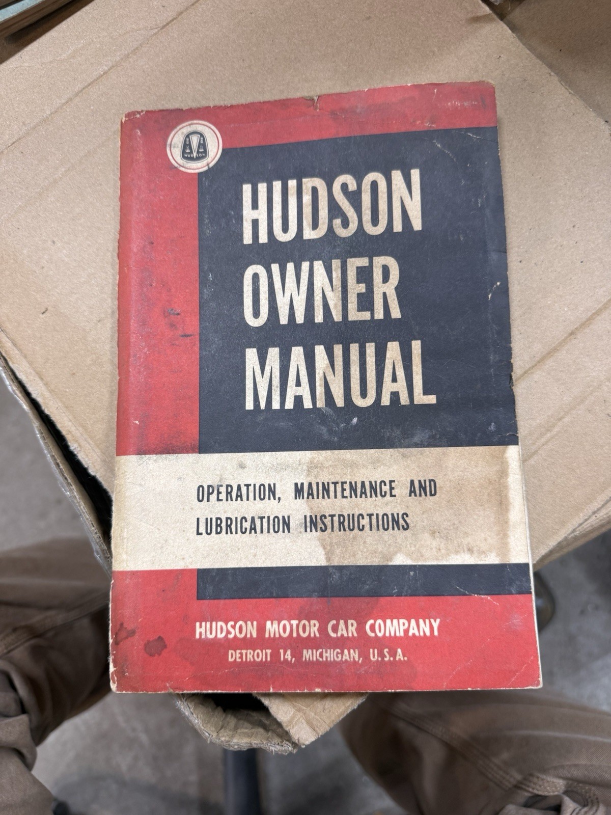 Vintage Hudson Auto Owners Manual W/Fold Out See Photos